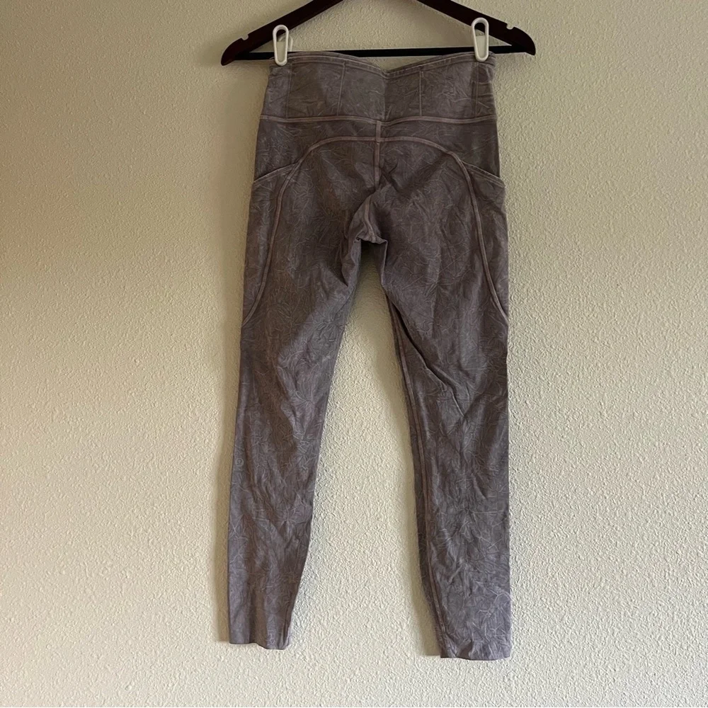 Lululemon Fast and Free Tight II 25” Ice Dye Non-Reflective Leggings Size 6
